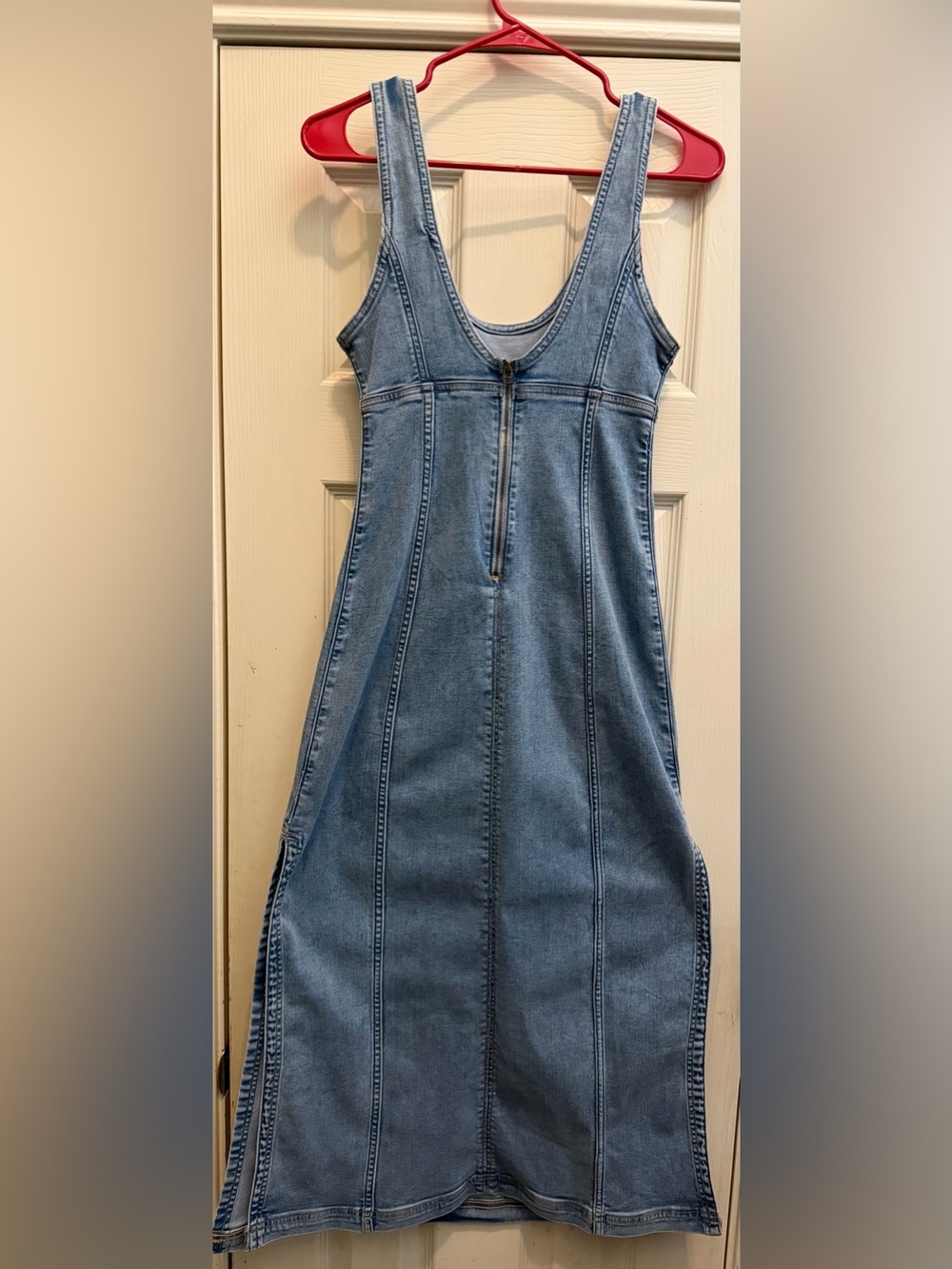 American Eagle Outfitters Light Blue Denim Maxi Dress - Picture 4 of 15